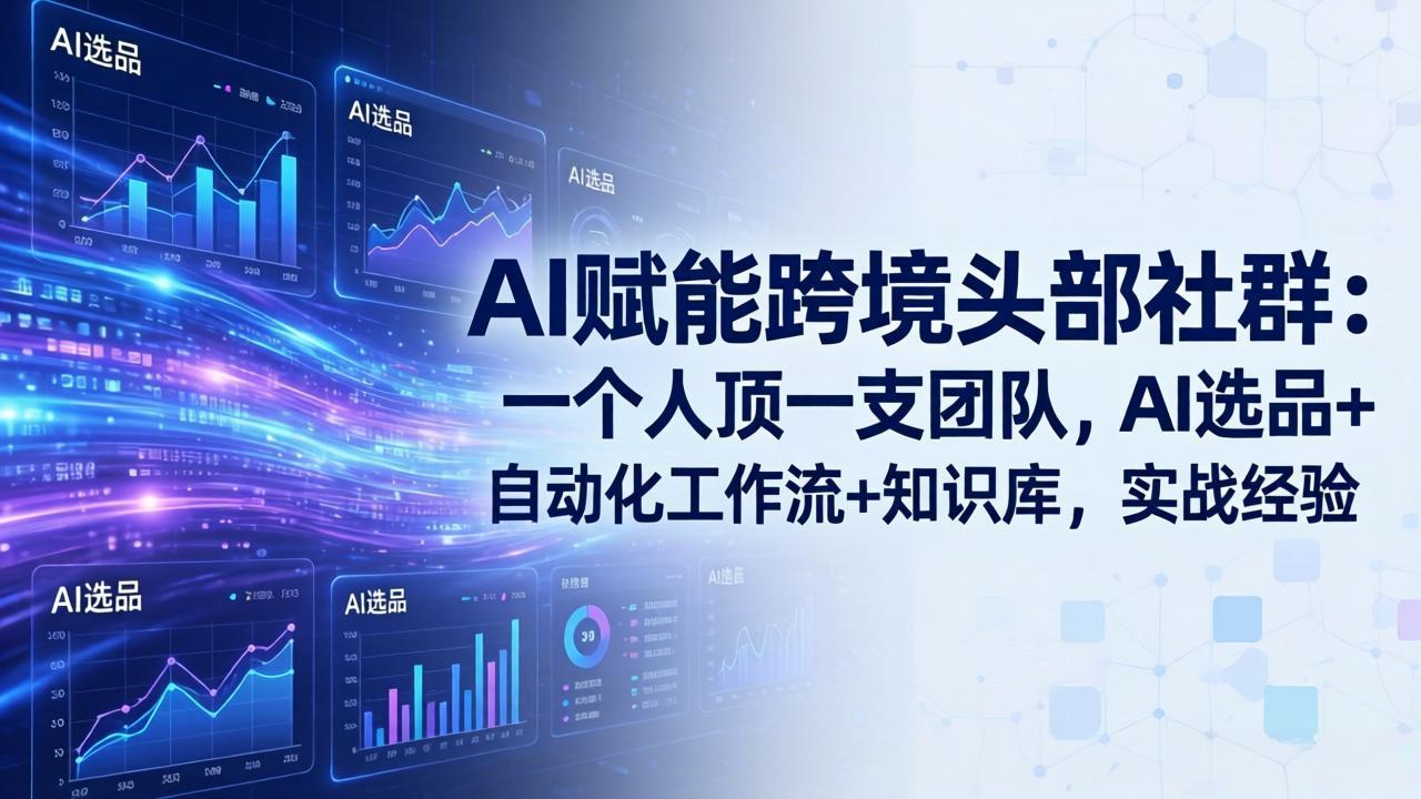 AI赋能跨境头部社群：一个人顶一支团队，AI选品+自动化工作流+知识库，实战经验-更新3月-破浪圈