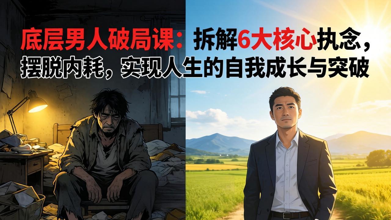 付费文章：底层男人破局课：拆解 6 大核心执念，摆脱内耗，实现人生的自我成长与突破-破浪圈
