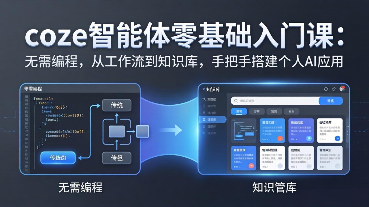 coze智能体零基础入门课:无需编程,从工作流到知识库,手把手搭建个人AI应用-破浪圈