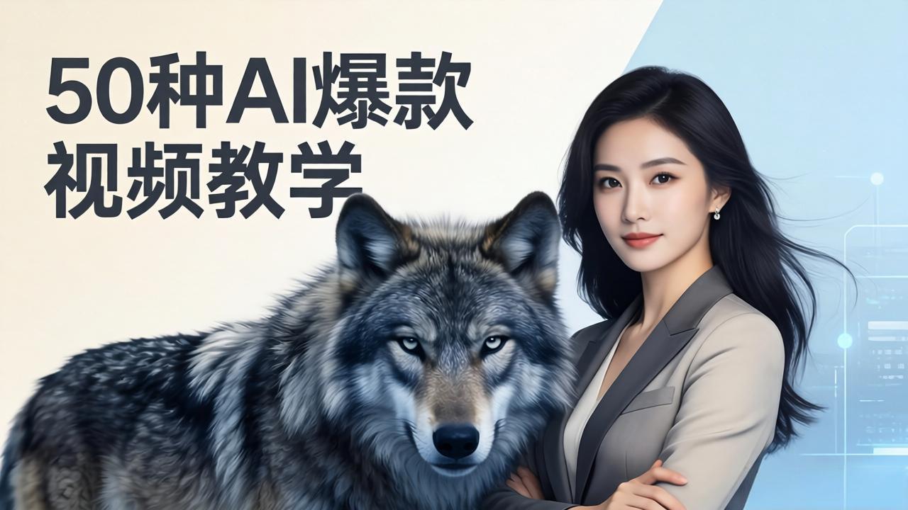 50种AI爆款视频教学：影视级古诗词+治愈萌宠+山海经蛟龙，高阶宝典商业落地-破浪圈